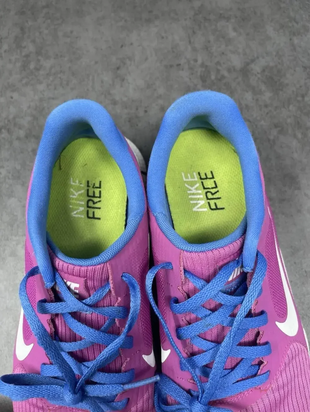 Nike Free 4.0 Running Sneakers Womens Size 9.5 Pink Blue Athletic 580406-601 - Picture 9 of 11